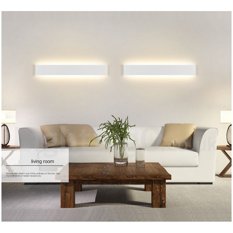 Lange moderne zeitgenössische Wandlampen & Wandleuchten für den Innenbereich, Metall-Wandleuchte, IP 44, für Badezimmer, Schlafzimmer, Wohnzimmer