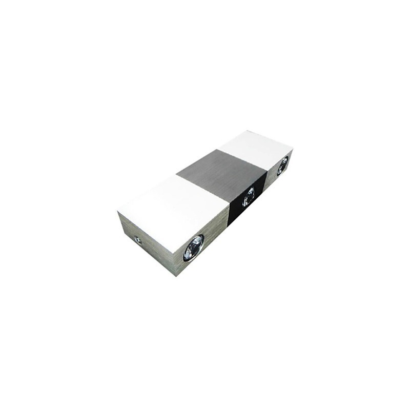Moderne Wandleuchte mit Streulicht, rechteckiger Aluminiumkörper