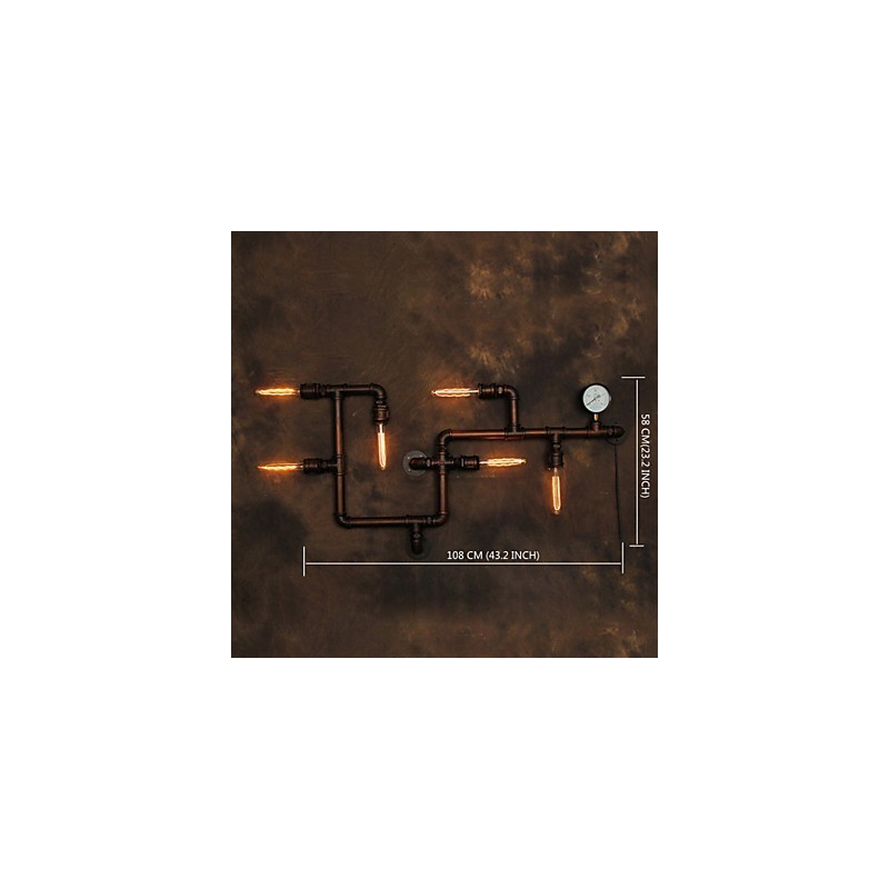 Wandleuchte Wandleuchter 6 Lichter Bronze Finish Industriellen Stil Rustikal Lodge Metall