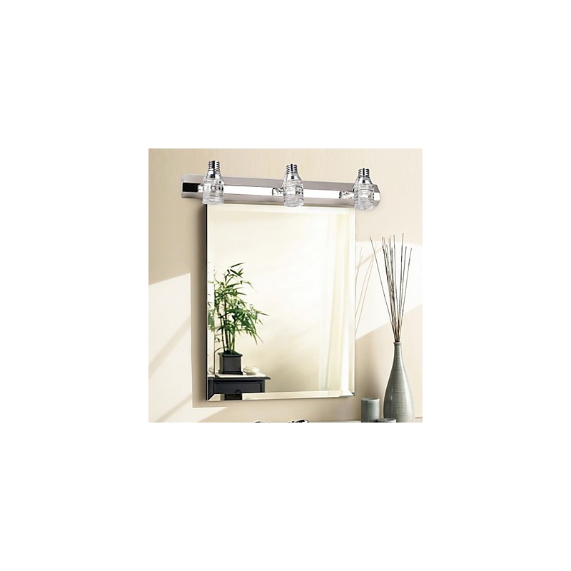 Moderne Wandleuchte mit Glasblasenschirm im Spiegelfrontstil