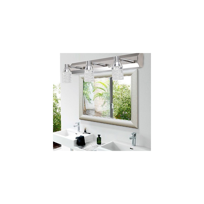 Moderne Wandleuchte mit Glasblasenschirm im Spiegelfrontstil