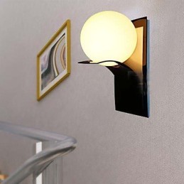 Badezimmer Wandleuchte Modern Globe Metall Glas Galvanik