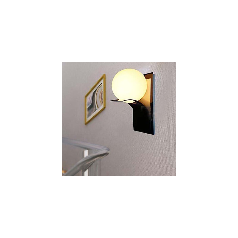 Badezimmer Wandleuchte Modern Globe Metall Glas Galvanik