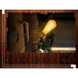 American Village Loft Industrielle Edison-Stil Vintage Wandleuchte Lampe Retro Wasserrohrlampe Wandleuchte