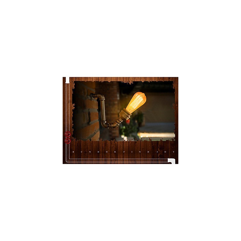 American Village Loft Industrielle Edison-Stil Vintage Wandleuchte Lampe Retro Wasserrohrlampe Wandleuchte