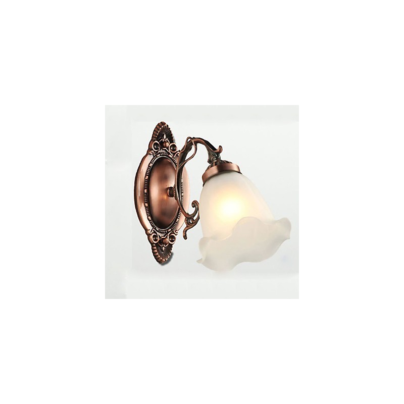 Retro Glas Einfache Europäische Moderne Eleganz Schmiedeeisen Wand Lampe Licht