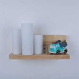 Mini-Stil Wandleuchten mit Glasschirmen Moderne zeitgenössische Holz Bambus Wandleuchte