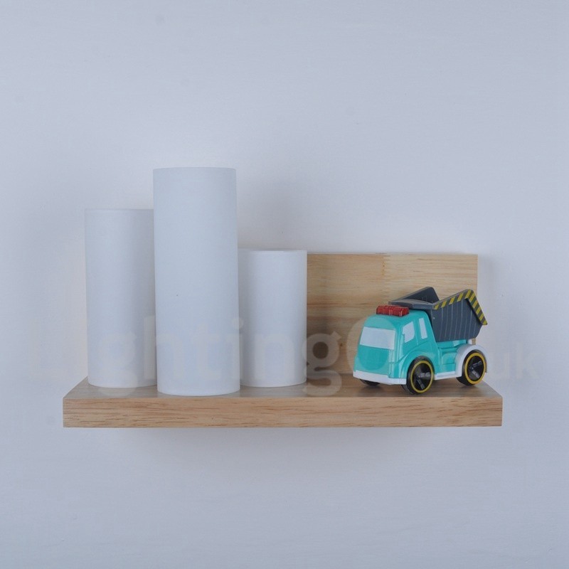 Mini-Stil Wandleuchten mit Glasschirmen Moderne zeitgenössische Holz Bambus Wandleuchte
