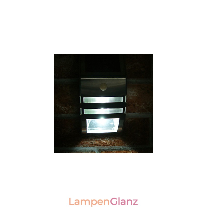 Solar-Wandleuchte in Weiß mit PIR-Bewegungssensor