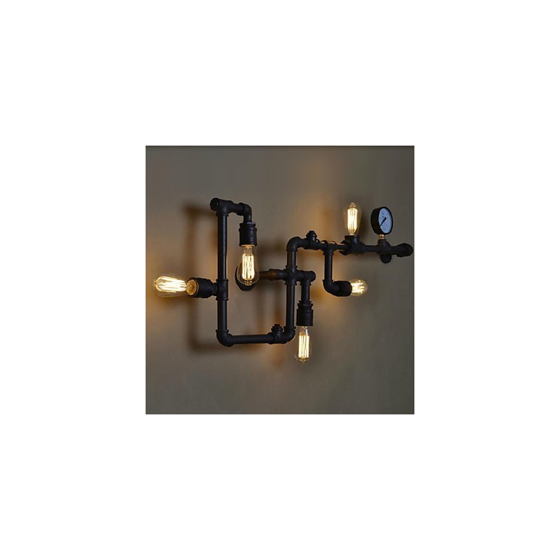 Wandleuchter 5 Licht Wasserrohr Eisen Mini-Stil Industrie-Stil Land Metall