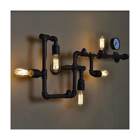 Wandleuchter 5 Licht Wasserrohr Eisen Mini-Stil Industrie-Stil Land Metall Wandleuchter 5 Licht Wasserrohr Eisen Mini-Stil Industrie-Stil Land Metall