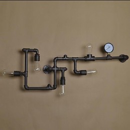 Wandleuchter 5 Licht Wasserrohr Eisen Mini-Stil Industrie-Stil Land Metall