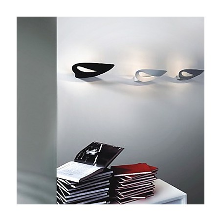 Künstlerische Wandleuchte mit 1 Licht in Schwarz & Weiß Künstlerische Wandleuchte mit 1 Licht in Schwarz & Weiß