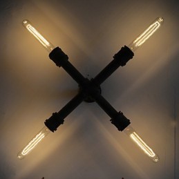 Industrielle Retro-Rohrwand