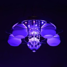 Fernbedienung 5 Lichter mit Blau Redss Moderne Deckenleuchte Unterputz