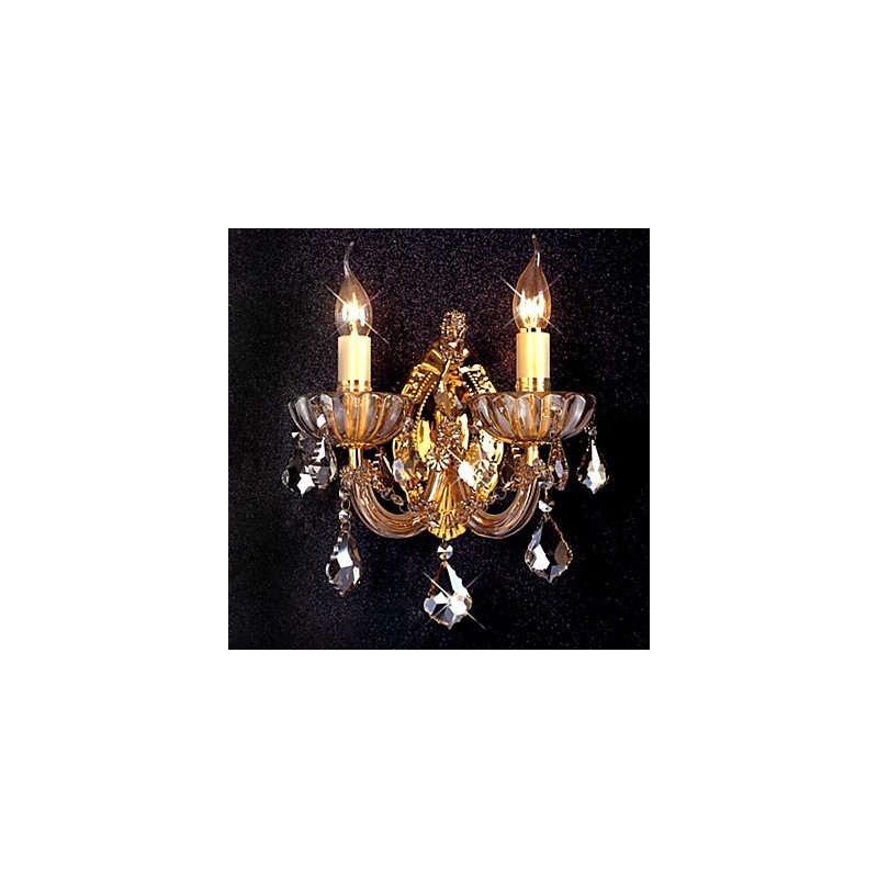 Elegante Kristall-Wandleuchte mit 2 Lichtern