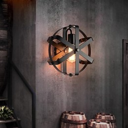 Neu Vintage Stil Industrielle Runde Wand Leuchte balkon Loft Eingangsbereich Flur Schlafzimmer