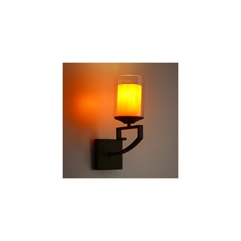 Retro Glas Einfache Single Head Wand Lampe Licht Wand Leuchter Kristall Moderne Zeitgenössische Metall