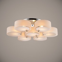 Moderne Deckenleuchte mit 7 Lichtern, Metall