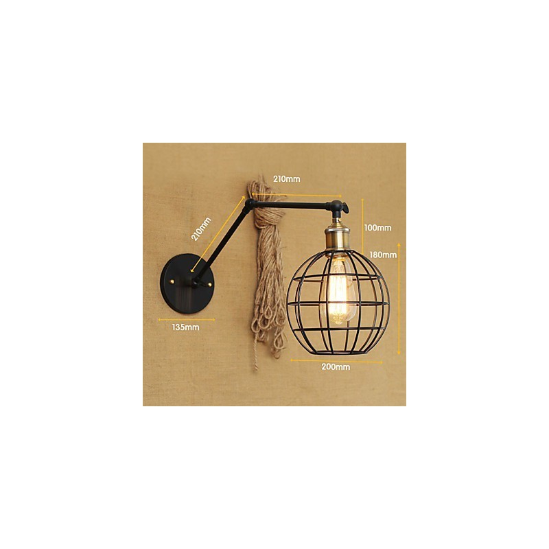 Wandleuchten Swing Lights Lesewandleuchten Mini-Stil Rustikal Lodge Metall