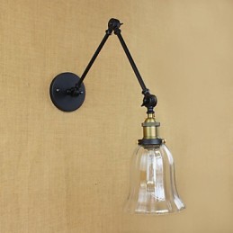 Der lange Arm der Glaswand aus Eisen, industriell, kreativ, teleskopisch, für Schlafzimmer, Retro, nostalgisch, Restaurant, faltbar, Gang