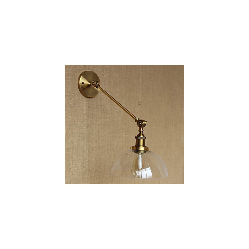 Die Eisen Glas Bronze Messing Arm Stil Retro Kreative Amerikanischen Land Halle Schlafzimmer Wand Lampe