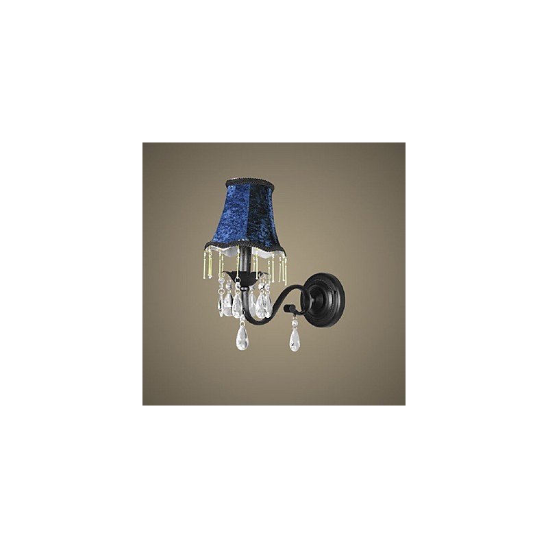 Kristall-Wandlampe mit Stoff-Lampenschirm – Bestseller in Europa und den USA