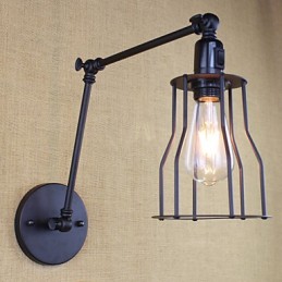 Stil Bett Hotel Restaurant Projekt Eisen Arm Doppel Retro Vintage Schwarz Gürtel Wand Lampe Schalter