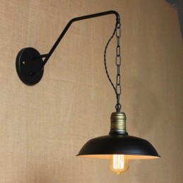 Einfache und kreative Persönlichkeit Wandleuchte Industriekette American Retro Iron Aisle Schlafzimmer Nachttisch Wandleuchte