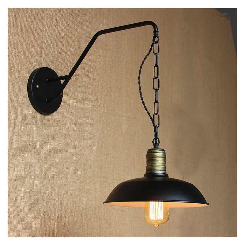 Einfache und kreative Persönlichkeit Wandleuchte Industriekette American Retro Iron Aisle Schlafzimmer Nachttisch Wandleuchte