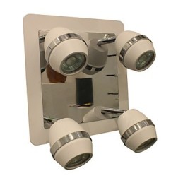 Moderne sphärische Chrom-Wandleuchten Badezimmerleuchten mit 4 Lichtern