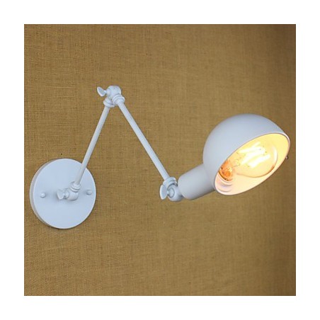 Moderne weiße lange Arm Doppel Schmiedeeisen Wandleuchte Wohnzimmer Flur Schlafzimmer Nachttisch Studie