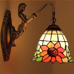 Europäische vertraglich ländliche kreative Schmiedeeisen Wandleuchte Lichter