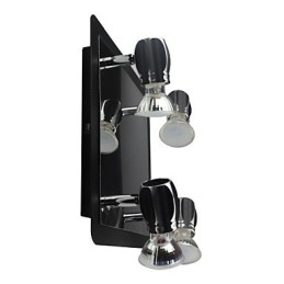 Moderne schwarze Wandleuchten Badezimmerleuchten mit 4 Lichtern