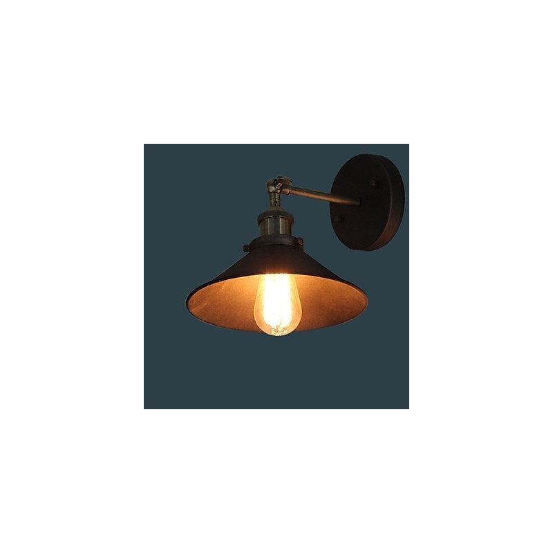 Industrielle Vintage Edison Simplicity 1 Licht Wandhalterung Esszimmer Arbeitszimmer Büro Flur Metall Wandleuchte