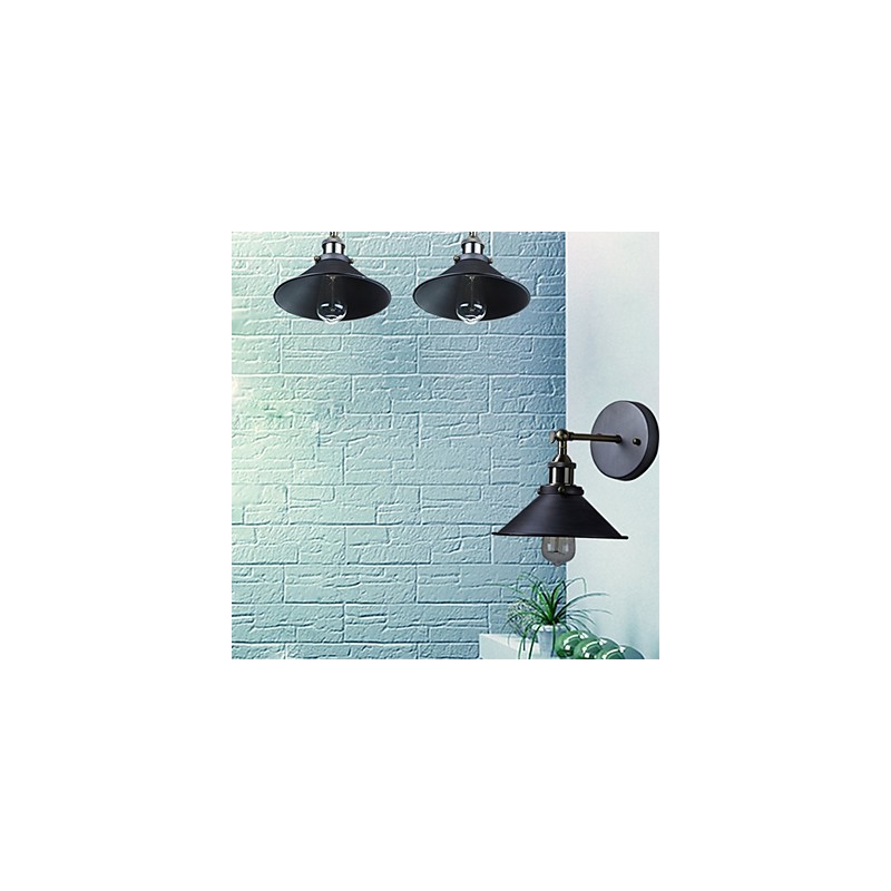 Industrielle Vintage Edison Simplicity 1 Licht Wandhalterung Esszimmer Arbeitszimmer Büro Flur Metall Wandleuchte