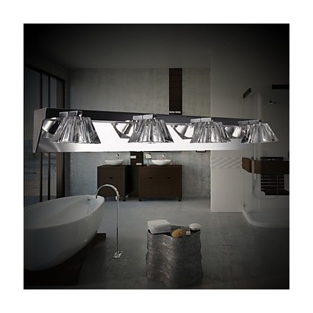 Moderne Wandleuchte mit Glasschirm 4-flammig Spiegelfront Moderne Wandleuchte mit Glasschirm 4-flammig Spiegelfront