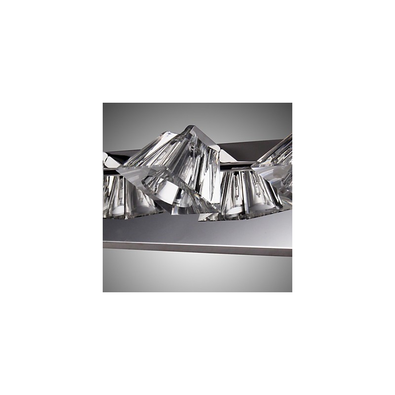 Moderne Wandleuchte mit Glasschirm 4-flammig Spiegelfront