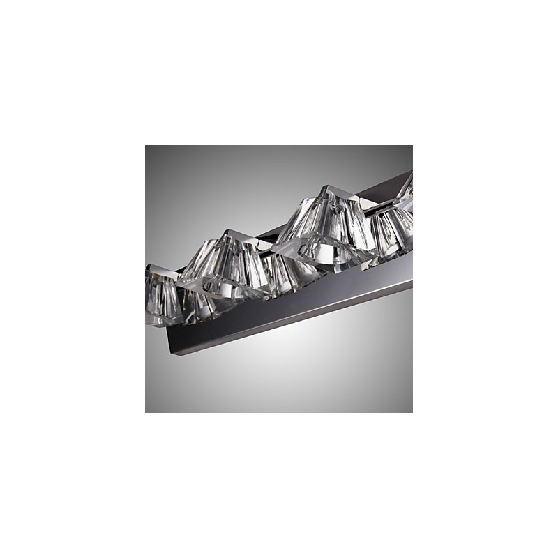 Moderne Wandleuchte mit Glasschirm 4-flammig Spiegelfront