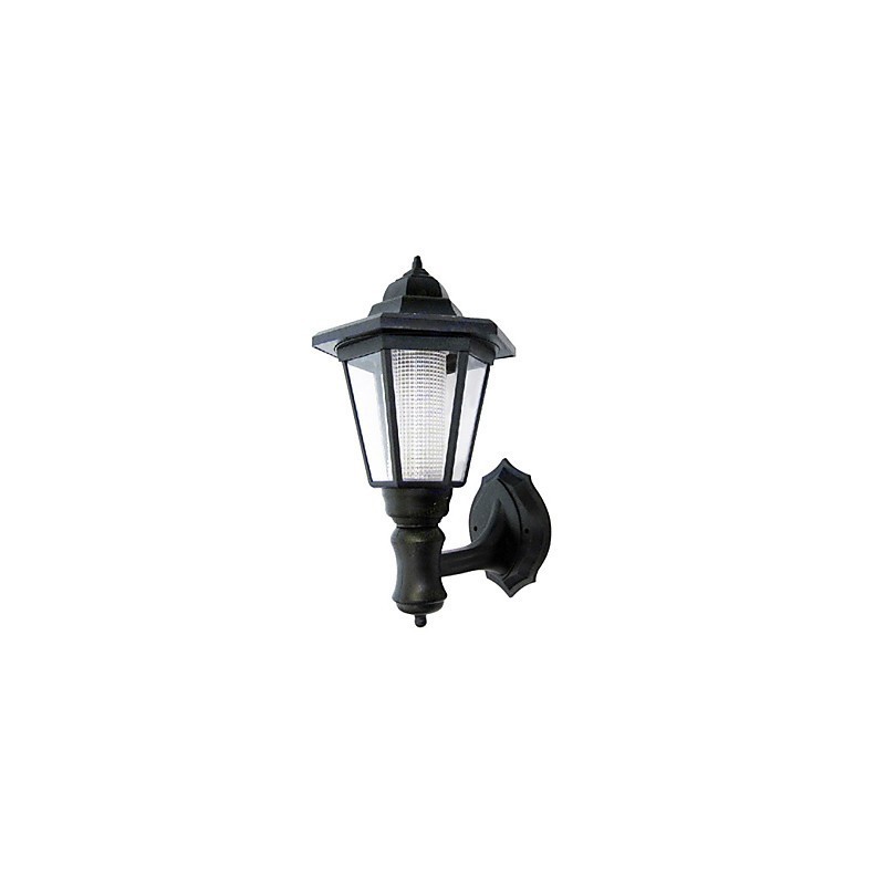 Solarbetriebene Wandleuchte mit schwarzem Schirm