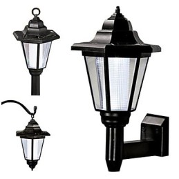 Solarbetriebene Wandleuchte mit schwarzem Schirm