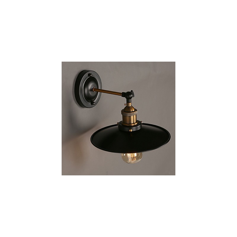 Kreative nordische Licht Single Head Black Umbrella Wandleuchte Wiederherstellung alten Wege Licht