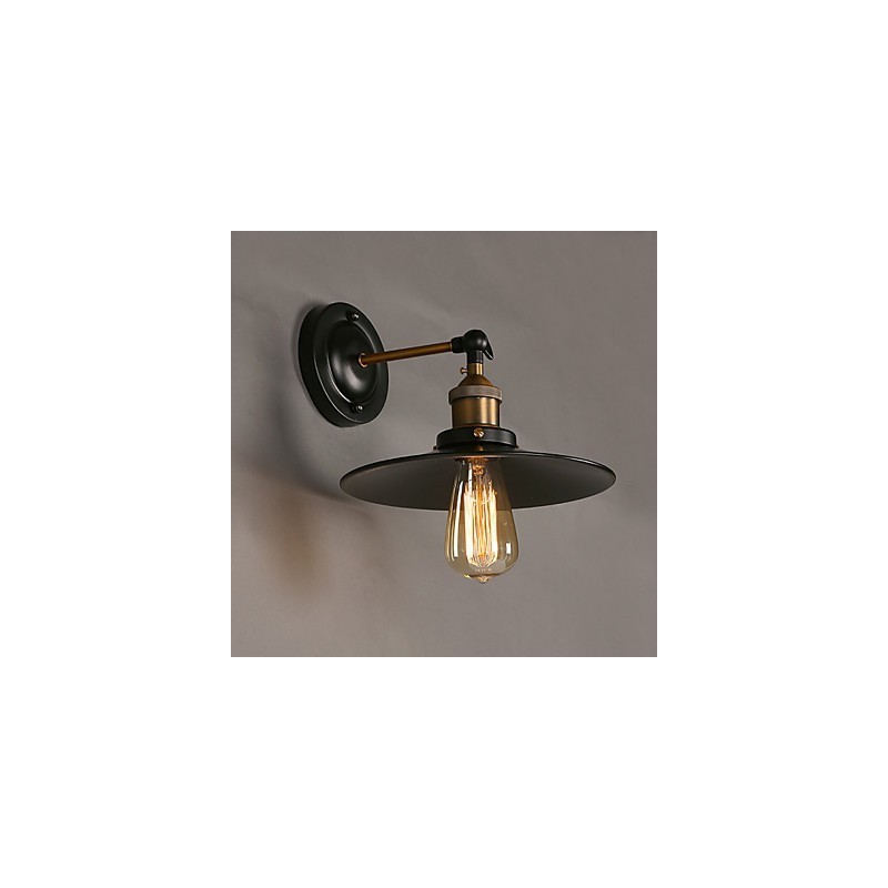Kreative nordische Licht Single Head Black Umbrella Wandleuchte Wiederherstellung alten Wege Licht