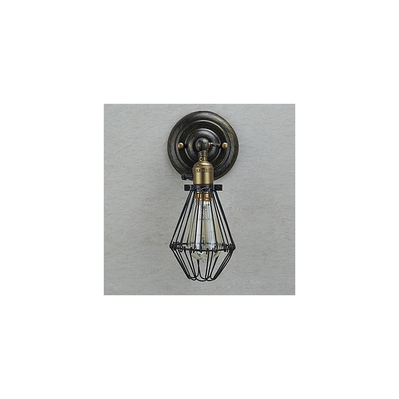 Industrielle Wandleuchte im Vintage-Stil mit Öffnungs- und Schließlicht, Käfiglampe, Loft-Stil, Wiederherstellung alter Wege, Wandlampe