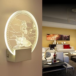 Acryl Wandleuchte PVC Lampe Licht Moderne Zeitgenössische Metall