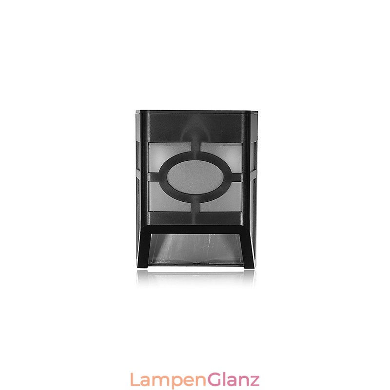 Solarbetriebene Wandleuchte mit 2 Laternen, warmgelb