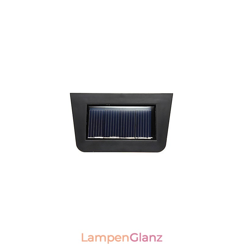 Solarbetriebene Wandleuchte mit 2 Laternen, warmgelb