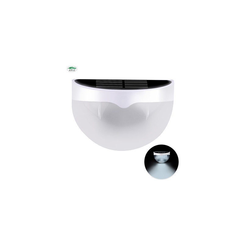 Solarbetriebene, wasserdichte IP55-Lampe, Weiß + Schwarz
