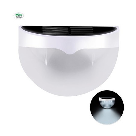 Solarbetriebene, wasserdichte IP55-Lampe, Weiß + Schwarz Solarbetriebene, wasserdichte IP55-Lampe, Weiß + Schwarz