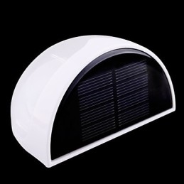 Solarbetriebene, wasserdichte IP55-Lampe, Weiß + Schwarz